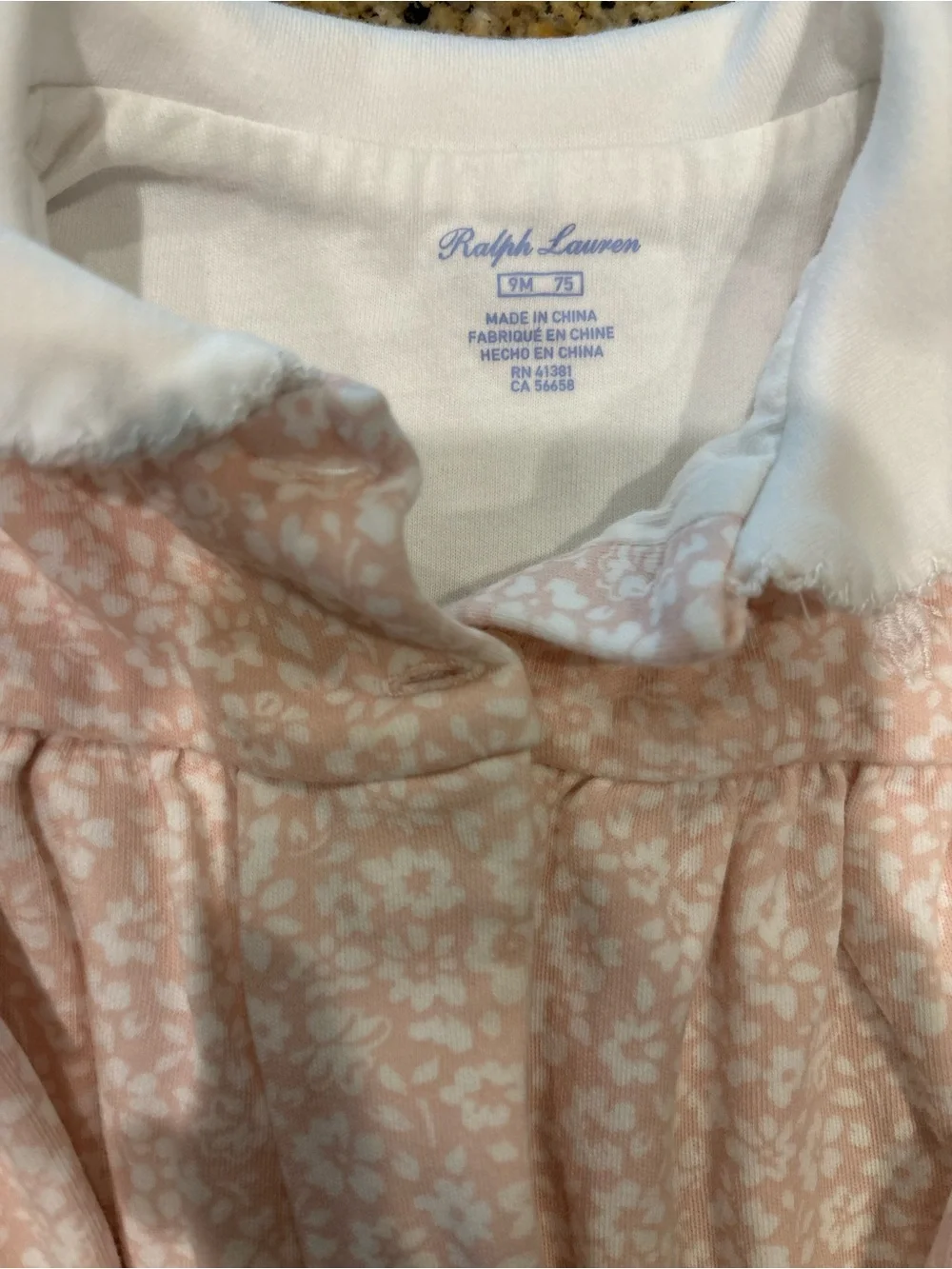 Ralph Lauren Light Pink Nautical Teddy Print and floral print